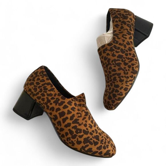 EASY SPIRIT Denisa eFlex Knit Block Heel Leopard Pumps, NEW! 10 Wide - Picture 4 of 8